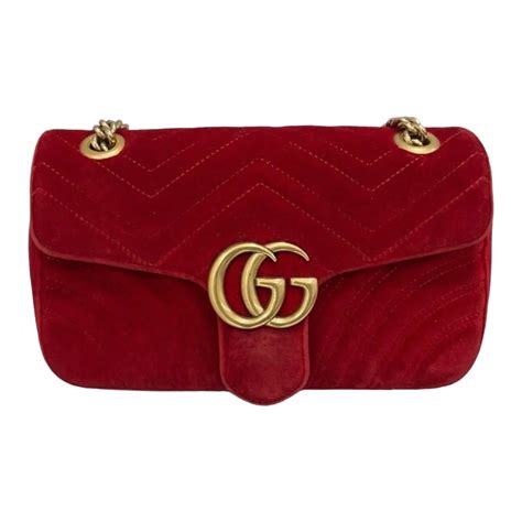 borsa gucci marmont rossa velluto|Gucci Marmont handbags.